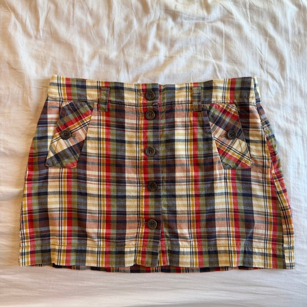 Y2K VINTAGE J. Crew Plaid Mini Skirt 8